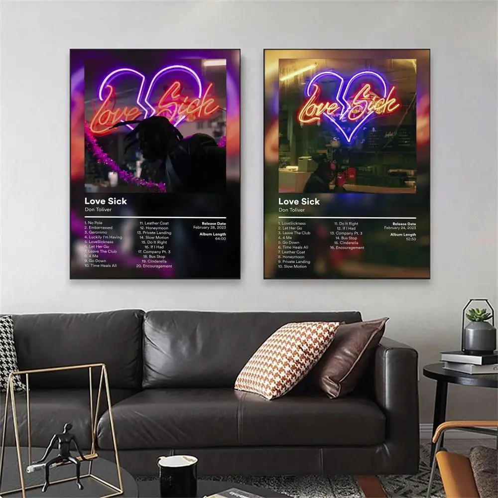 Don T-Toliver Music Album Painting Calligraphy Canvas Poster Wall Art Interior Hallway Home Decoration Holiday Gifts