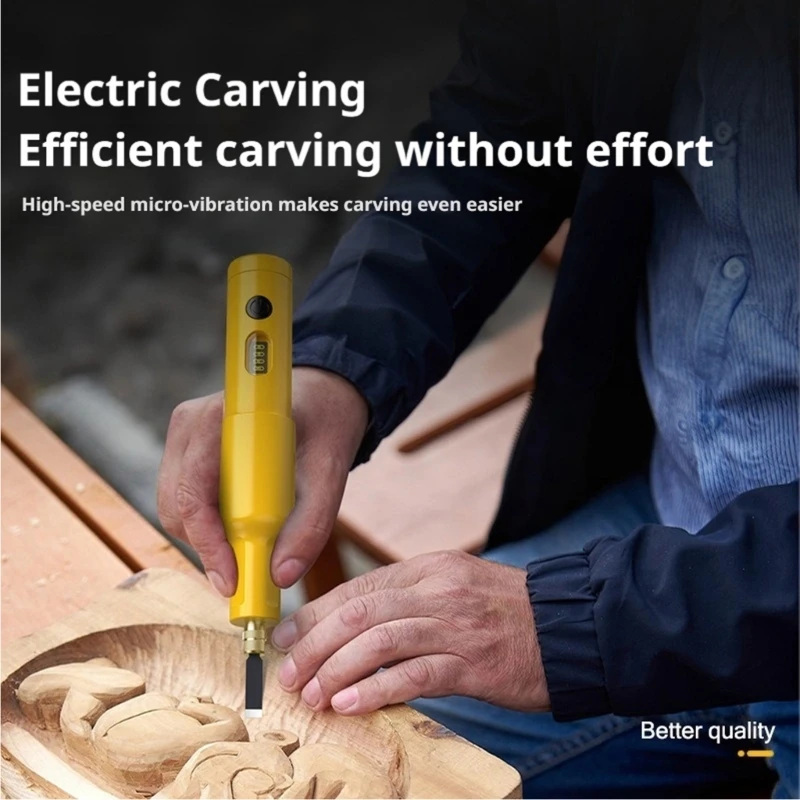 Efficient Chisels Engraving Pen Electric Polisher Includes Grinding Polishing Attachments and Safety Protections M4YD