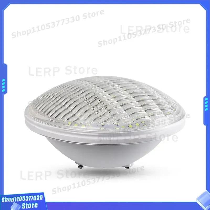 12W IP68 Waterproof Underwater Pool Light with 56 LED Thick Glass for Swimming Pond Fountain Spa Landscape Decoration Lamp