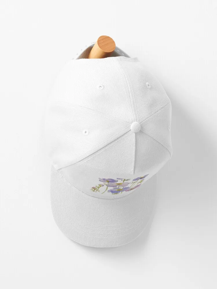 Lilac Anemone Flowers Cap For Women Men Hip Hop Cap Street Baseball Hat New Fashion Hat