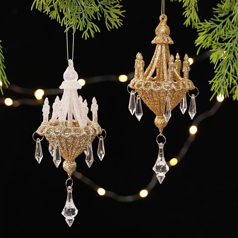 

Christmas Tree crystal PC pendant Vintage Holiday Decoration Christmas hanging Ornaments Indoor Outdoor New Year Christmas Gifts