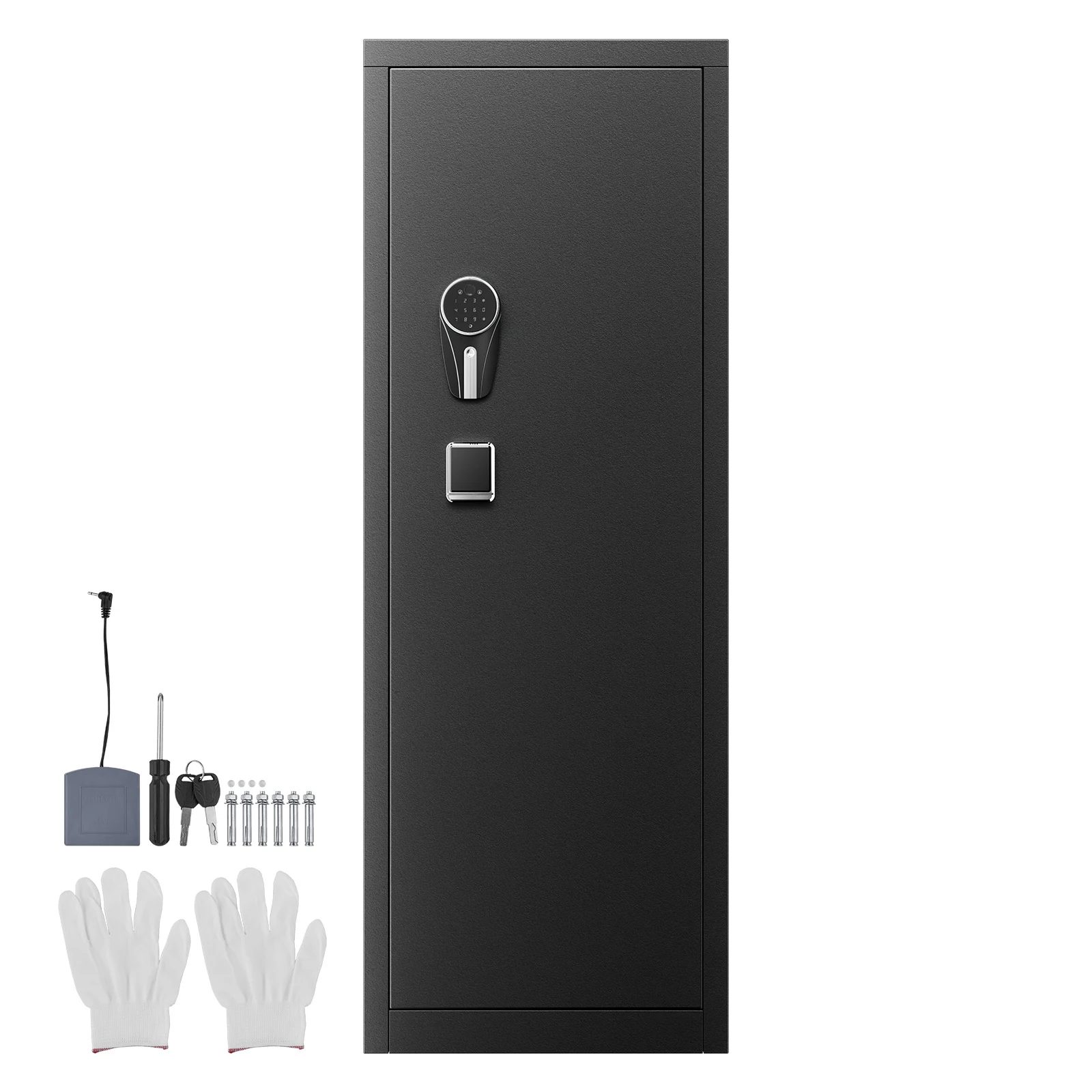 8-10 Gun Safe, Quick Access Rifle Safe with 3 Pistol Pockets and Adjustable Racks, Long Gun Cabinet for Rifles and Pistols, Large Digital Cabinet with Fingerprint and Password Lock