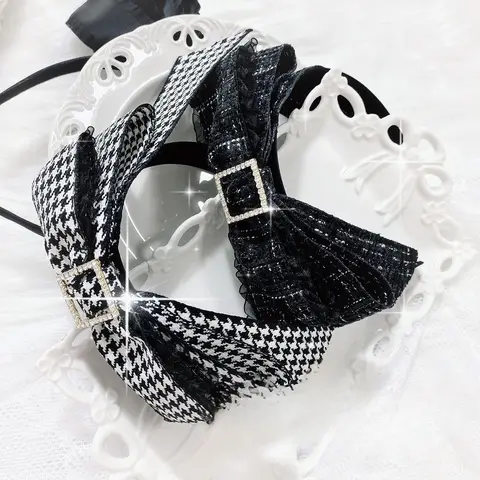 Head Jewelry Thousand Grid Bird Hair Accessories Fashion Accessories Hair Bands Kawaii Lolita Accessories Y2K Headband Headdress