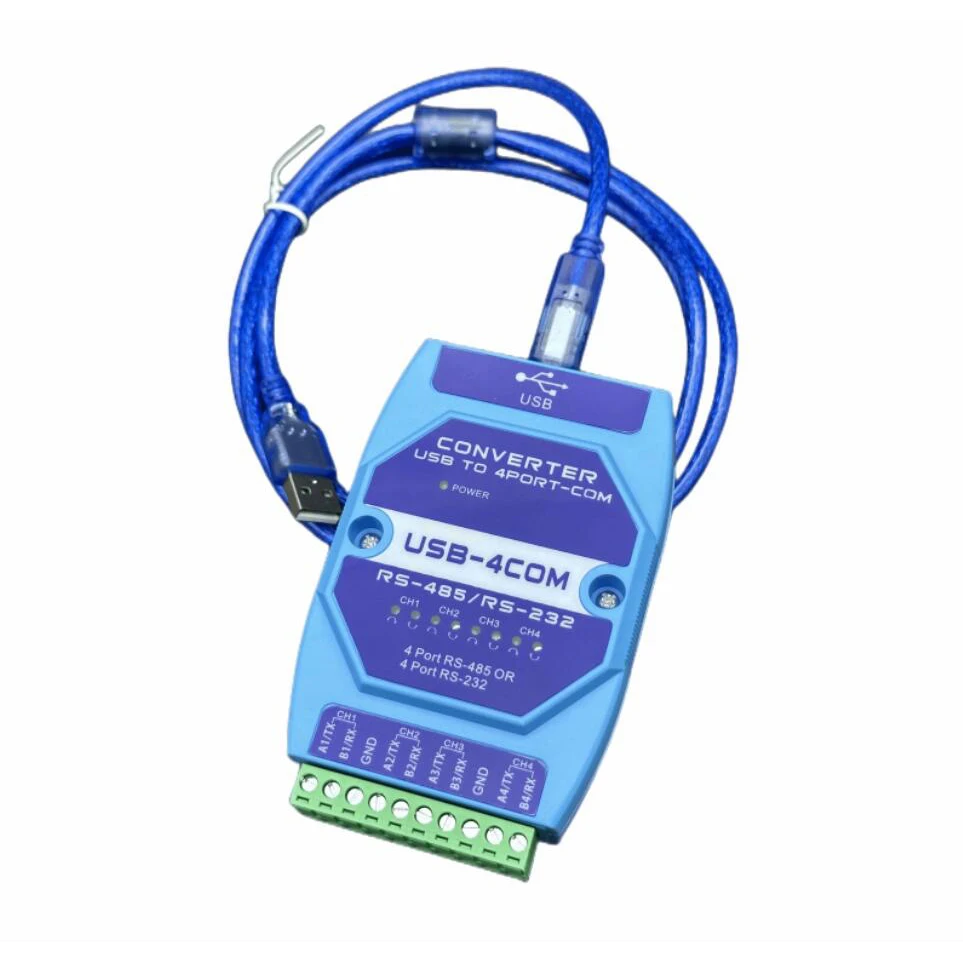 Serial Converter Cable, Industrial Grade, USB de 4CH, RS485, RS232, Porta COM, Conversão de Comunicação