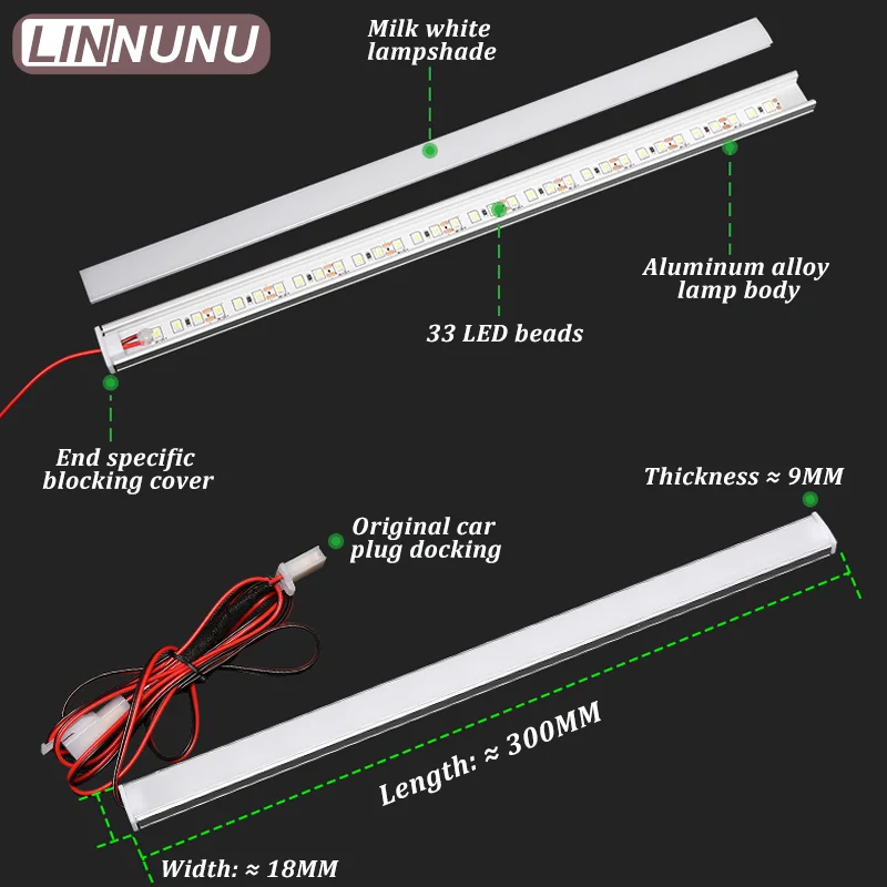 LINNUNU For Great Wall GWM TANK 300 2025 Car trunk Light Modification Trunk Side Window Lighting LED Light Interior Accessories