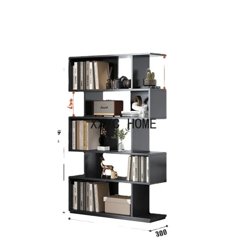 

Living Room Shelf Wall-Mounted Solid Wood Bookshelf Partition Simple TV Cabinet Side Shelf