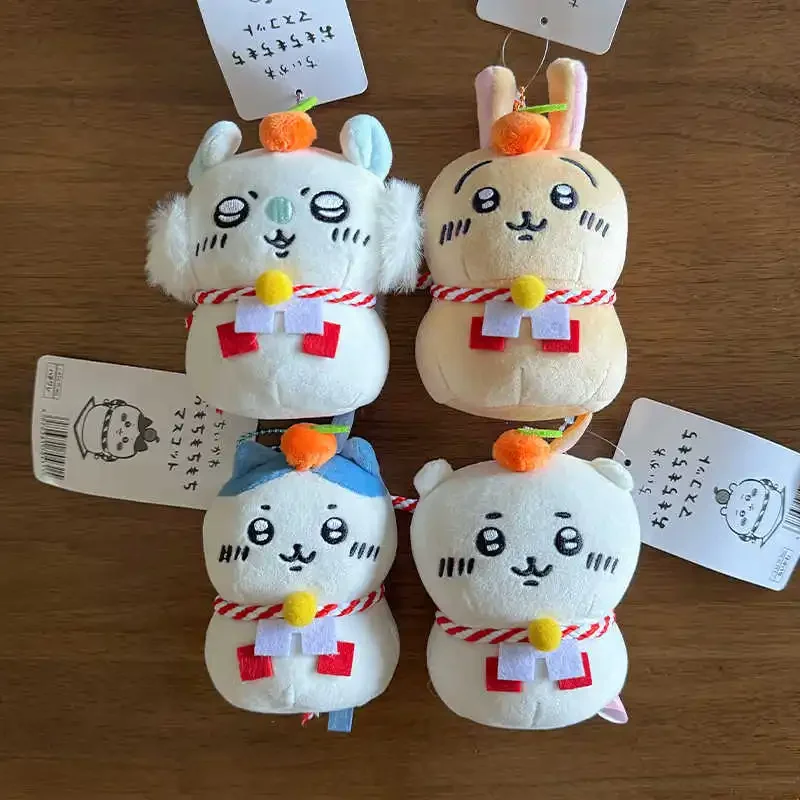 Post Office Limited Chikawa กระจก Mochi ตุ๊กตา Plush Momo จี้น่ารัก Hachiware Usagi Anime Kawaii ของเล่นตกแต่งพวงกุญแจของขวัญ