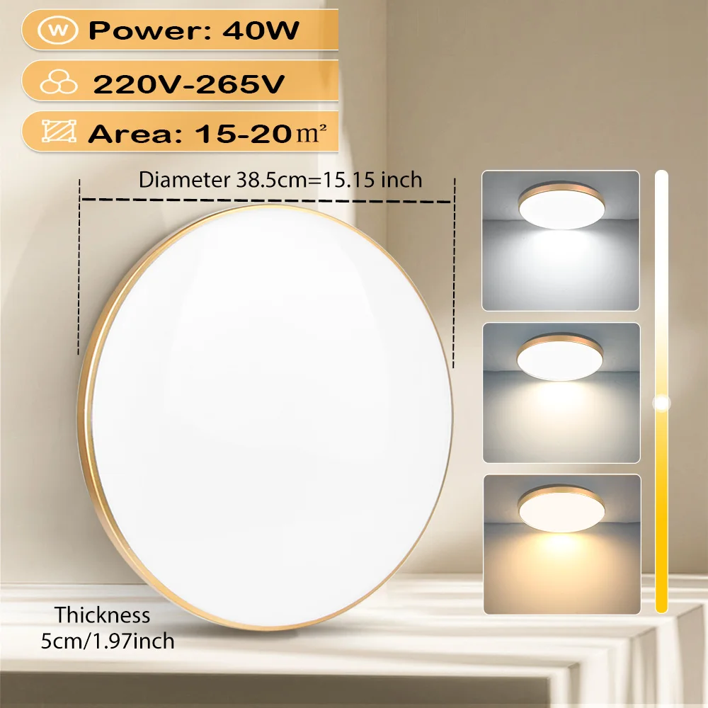 LANGYUE Super wasserdichte LED-Deckenleuchte, Badezimmerbeleuchtung, 30 W, Wandleuchte, LED-Licht für Küche, Schlafzimmer, ultradünne Deckenleuchte 6