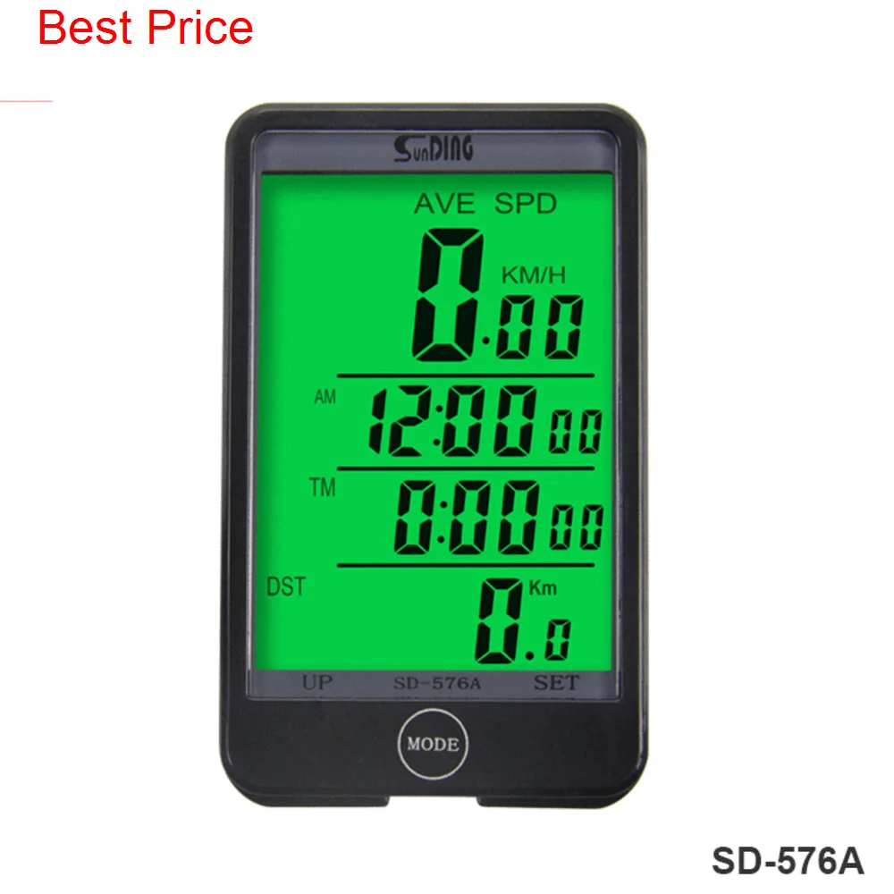 

10Pcs Sundingsd-576a Shundong Bicycle Computer Meter Wired Large Touch Screen English Bicycle Timer