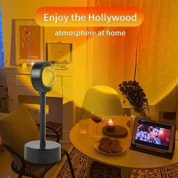 USB Sunset Lamp Sunset Projector Mood Light Living Room Bedroom Night Light Room Decor Bar Atmosphere Photography Background