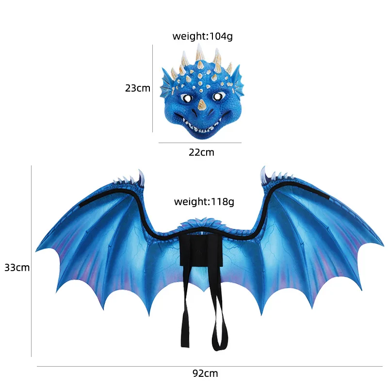 Hot Dragon Cosplay Masker Wing Kid Anime Halloween Kostuums Jongen Meisje Dress Up Accessoires Party Stage Rollenspel Pak Fancy outfits