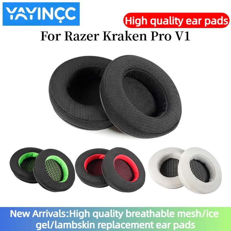 

YAYINCC 1 Pair Replacement Foam Ear Pads Pillow Cushion Cover for Razer Kraken Pro V1 Headphone Headset