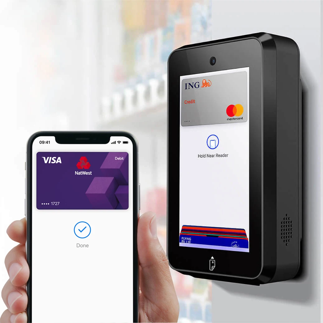 4G QR Code Android Unattended POS Cashless Payment MDB Wall Mounted Self NFC Payment Terminal for Vending Machine CM30