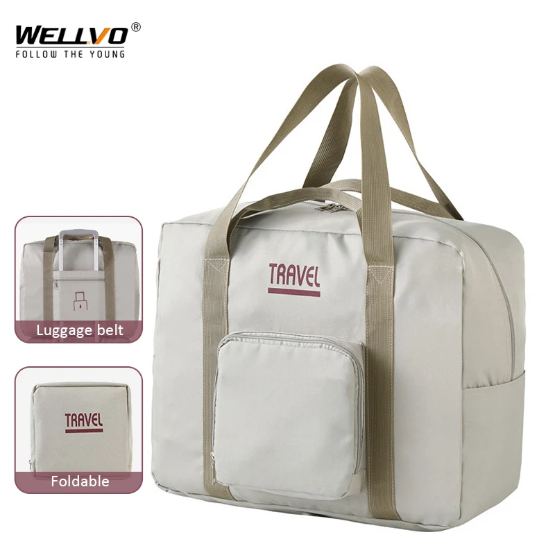 

Foldable Travel Luggage Bag Waterproof Carry On Weekend Packing Cube Business Trip Organizer Handbag Large Duffle Tote XA404C