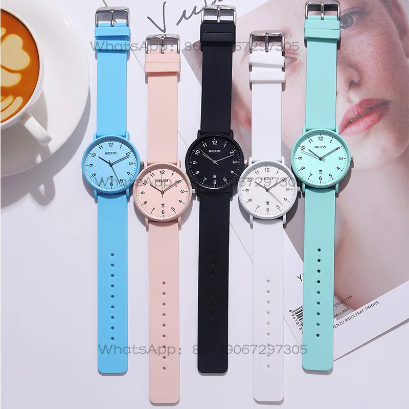Customized new watch girls trend fashion candy color primary and secondary school student watch