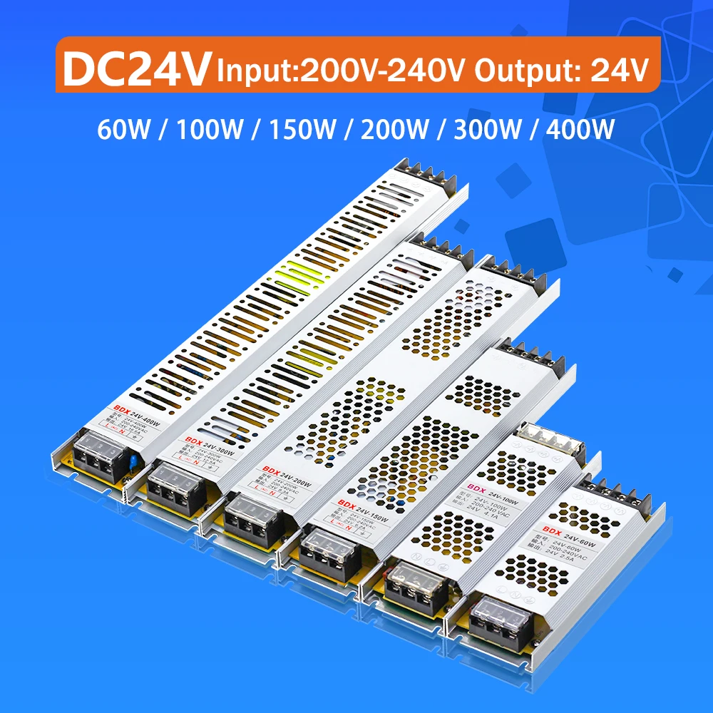 Voltage Converter Transformers AC 220V to 12V 24V Power Supply 60W 100W 150W 200W 300W 400W 500W LED Driver For LED Strips