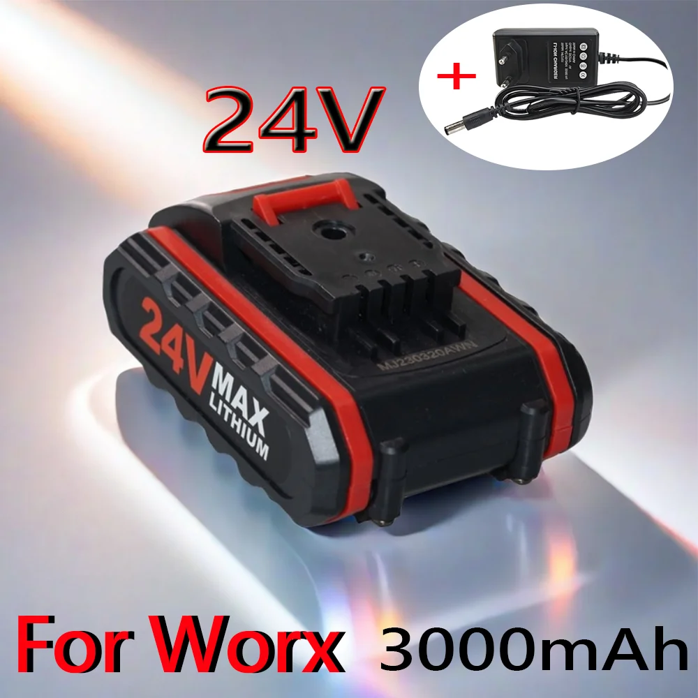For WORX 36VF 48VF 88VF Rechargeable Lithium-ion Cordless Screwdriver Tools Batteries 3000mAh 24V Replacement Battery