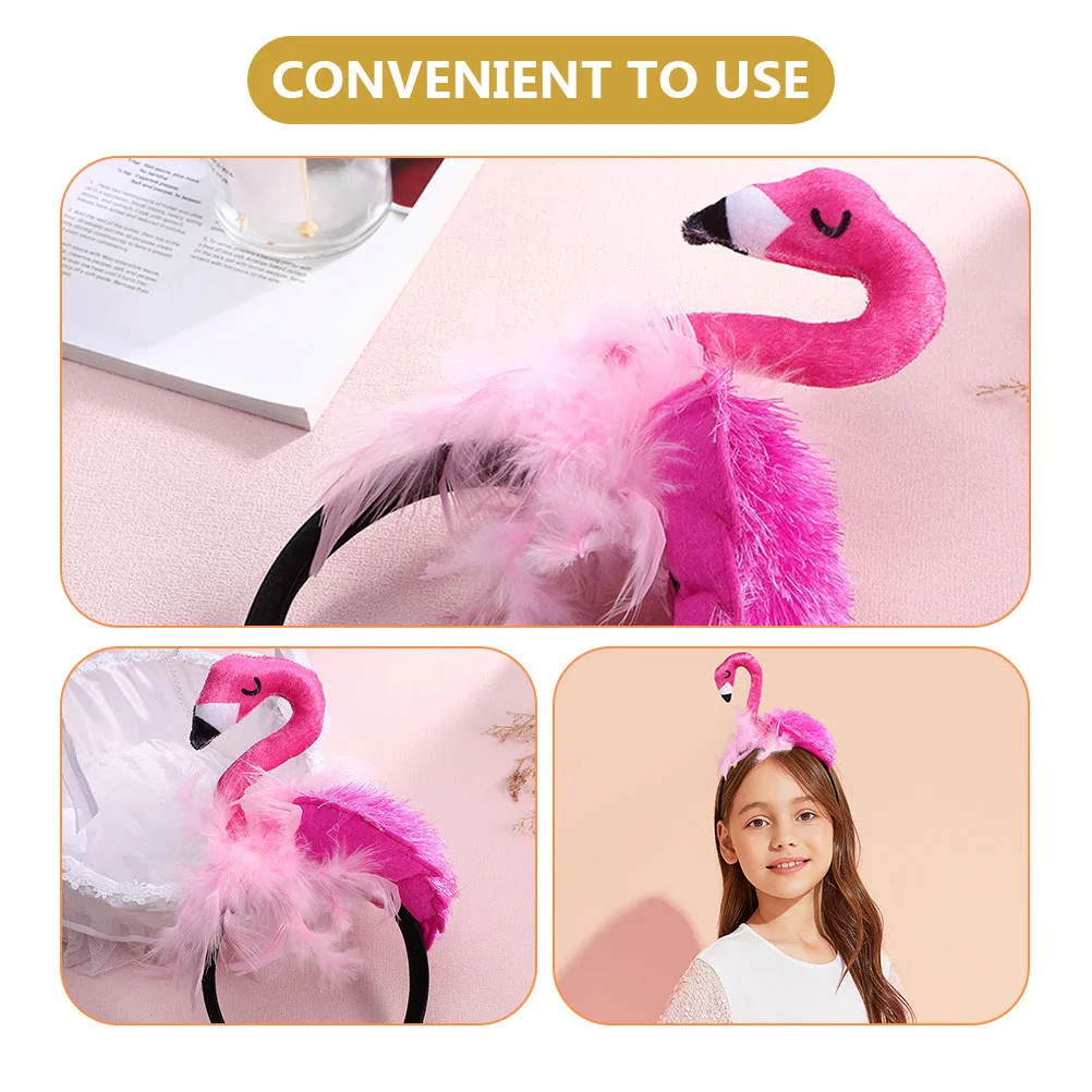 

2 шт., повязка на голову с фламинго для женщин, вечерние карнавальные гавайские костюмы, аксессуары для волос, милые украшения для дня рождения, вечерние
