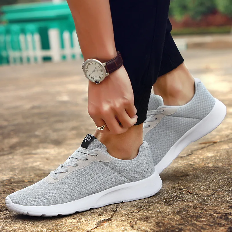 Sapatos casuais com renda para homens, leves, confortáveis, respiráveis, tênis de caminhada, novo, outono, 2021