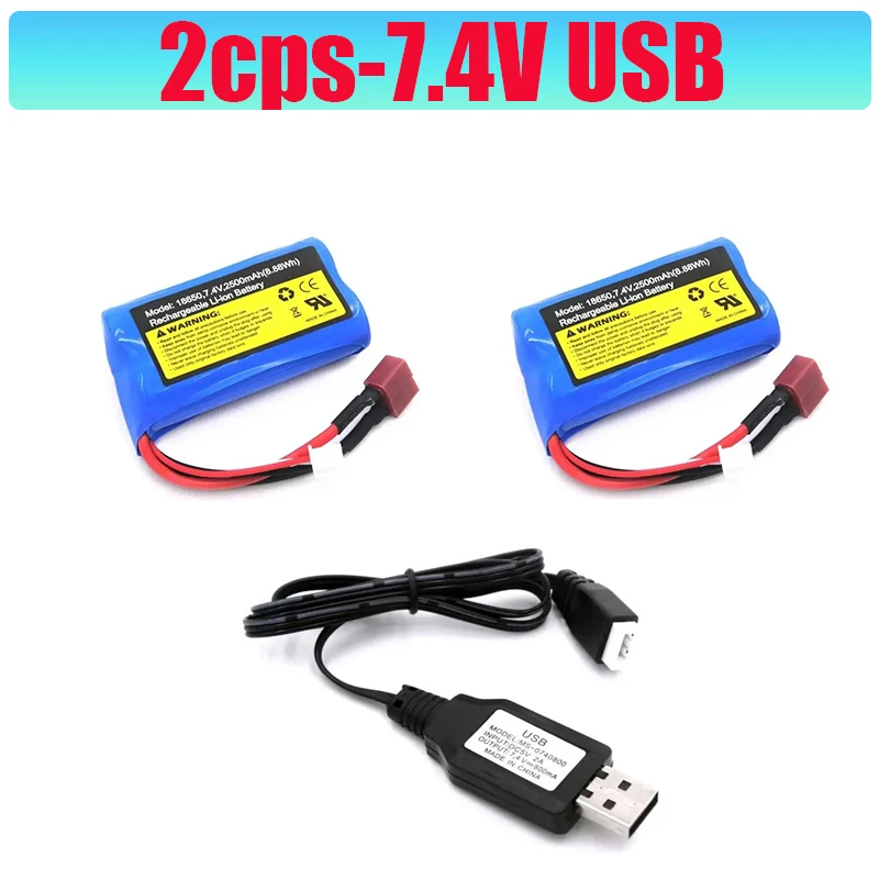 7.4V 2500Mah Li-Ion Batterij Voor SCY-16101 SCY-16102 SCY-16103 SCY-16201 SCY-16301 SCY-16302 SCY-16303 Rc Vrachtwagen Reserveonderdelen