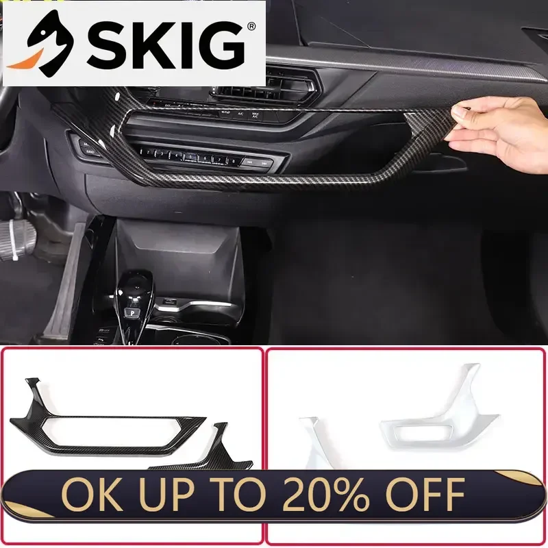 

Для BMW serii 1, 2, F40 F44 2020-2024, АБС-пластик, углеродное волокно, центральная консоль автомобиля, вентиляционное отверстие, рамка, наклейка, аксессуары