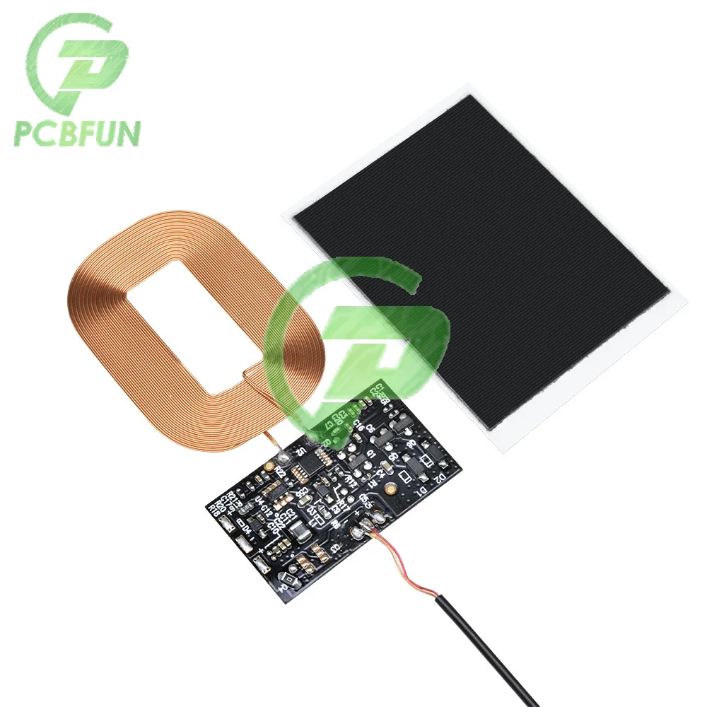 Diy Standaard Draadloze Oplaadspoel Ontvanger Module Pcba Board Coil Printplaat Diy Batterij Spoel 5V 1a Snelle Lader Module