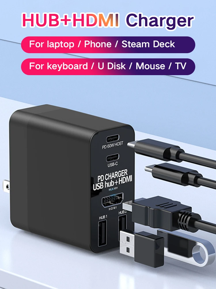 

Steam Deck Hub Usb Type C To A Hdmi Splitter For Macbook Pro Adapter Laptop Computer Accessories Ipad Otg Mac Mini Dock Station