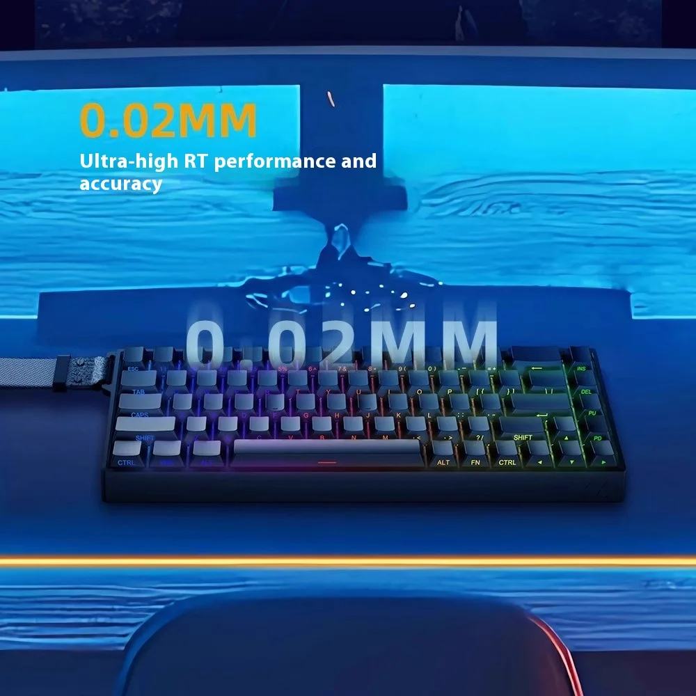 Iyx Mu68 PRO Hot Swap Rgb الخلفية Mu68pro لوحة المفاتيح الميكانيكية المغناطيسي التبديل لوحة المفاتيح السلكية مخصصة لوحة مفاتيح الألعاب الرياضية الإلكترونية