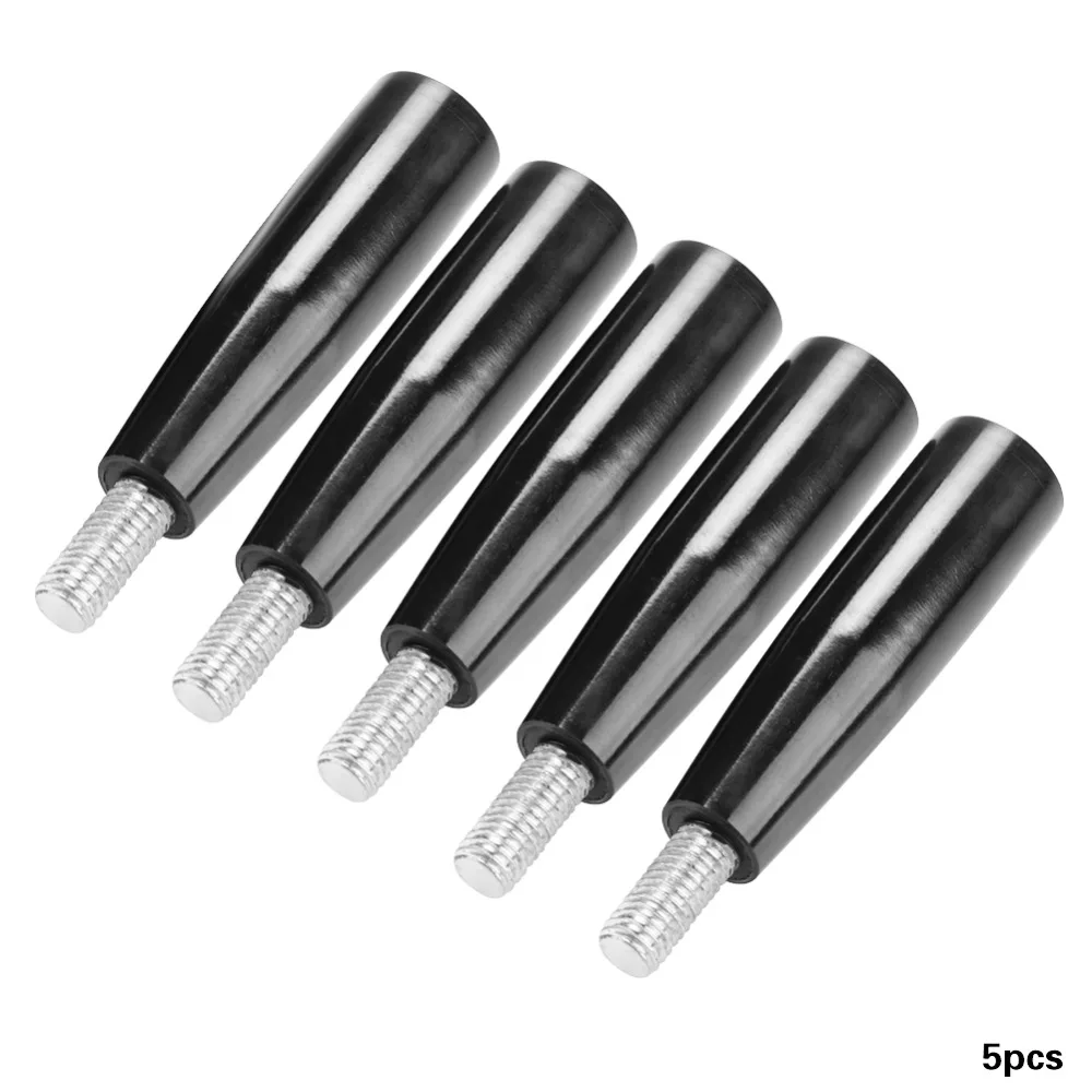 5PCS Nuts Included Revolving Handle Smooth Turning Mirror-Polished Surface Thread Milling Handle Withstands High Temperatures