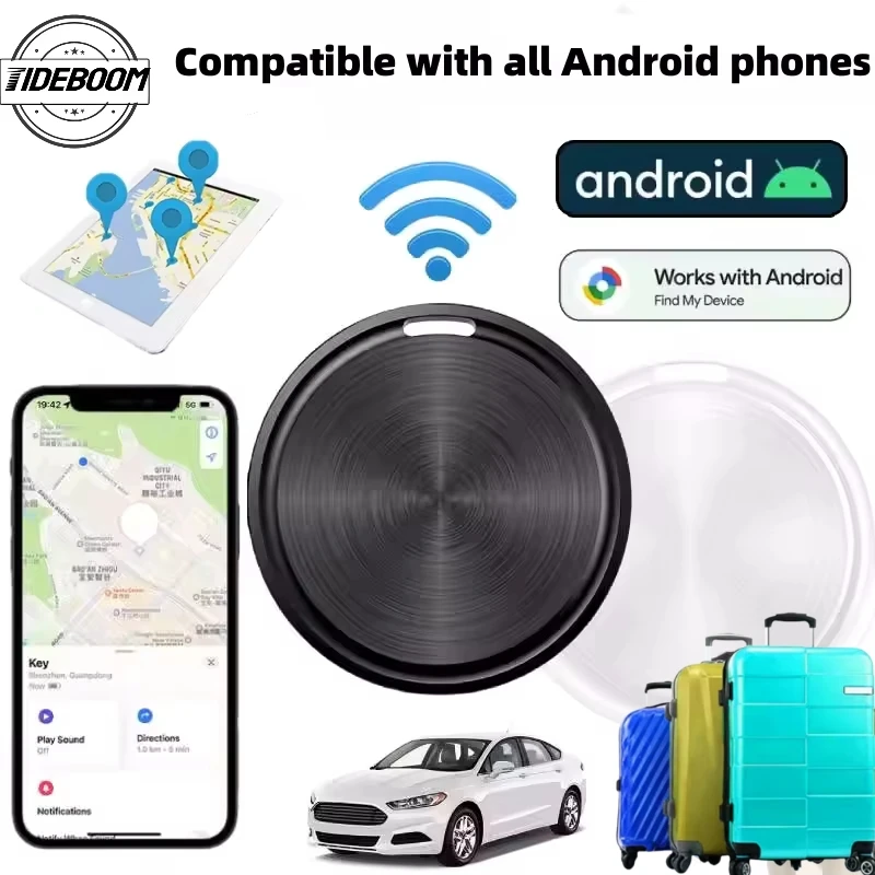 Новый автомобильный мини-GPS-трекер Bluetooth для Android, поиск сумок для ключей с приложением Google Find My Device, локатор ключей