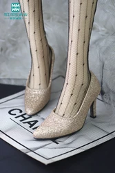 BJD Doll shoes fit 1/3 BJD SD DD doll fashion high heels leather shoes Gold black silver girls gift