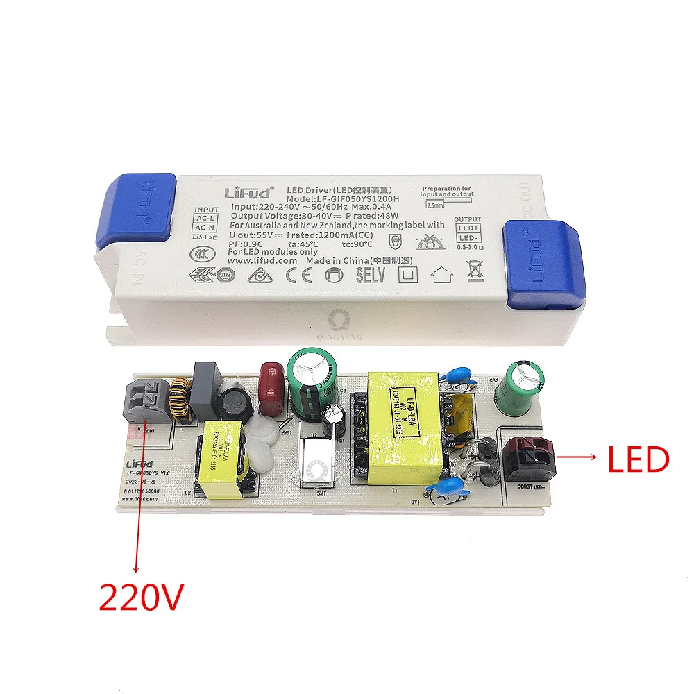 Lifud LED Driver YM YS Series 25-42V 800mA 900mA 1000mA 1050mA 1200mA 1300mA 1400mA 1500mA 40-60W trasformatore di alimentazione LED