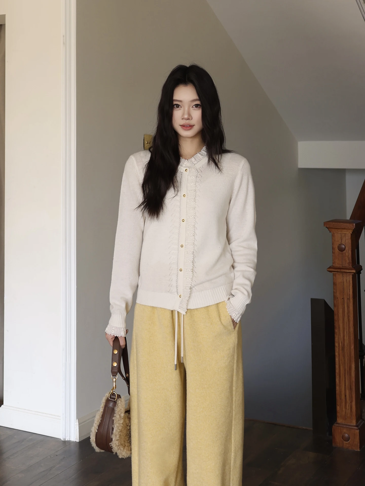 

Lao Yang's Personal ME Cry Daisy 00 Wool Merino Knitwear Woorain Sweater Spring 2026 Women's Casual Comfortable Knit