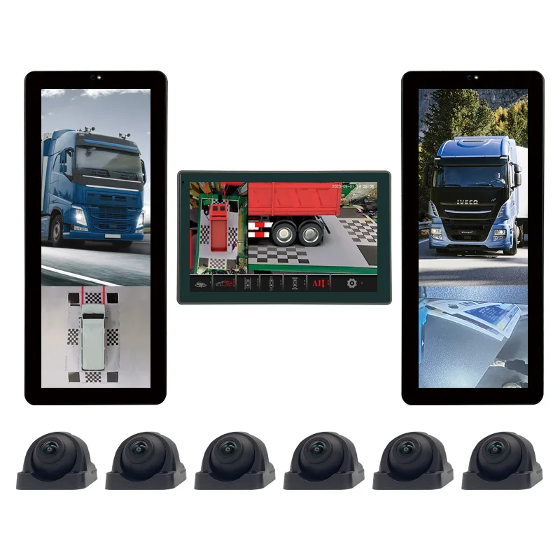 

12.3 inch electronic rearview mirror blind spot 6 channel AHD high definition 1080P360 panorama