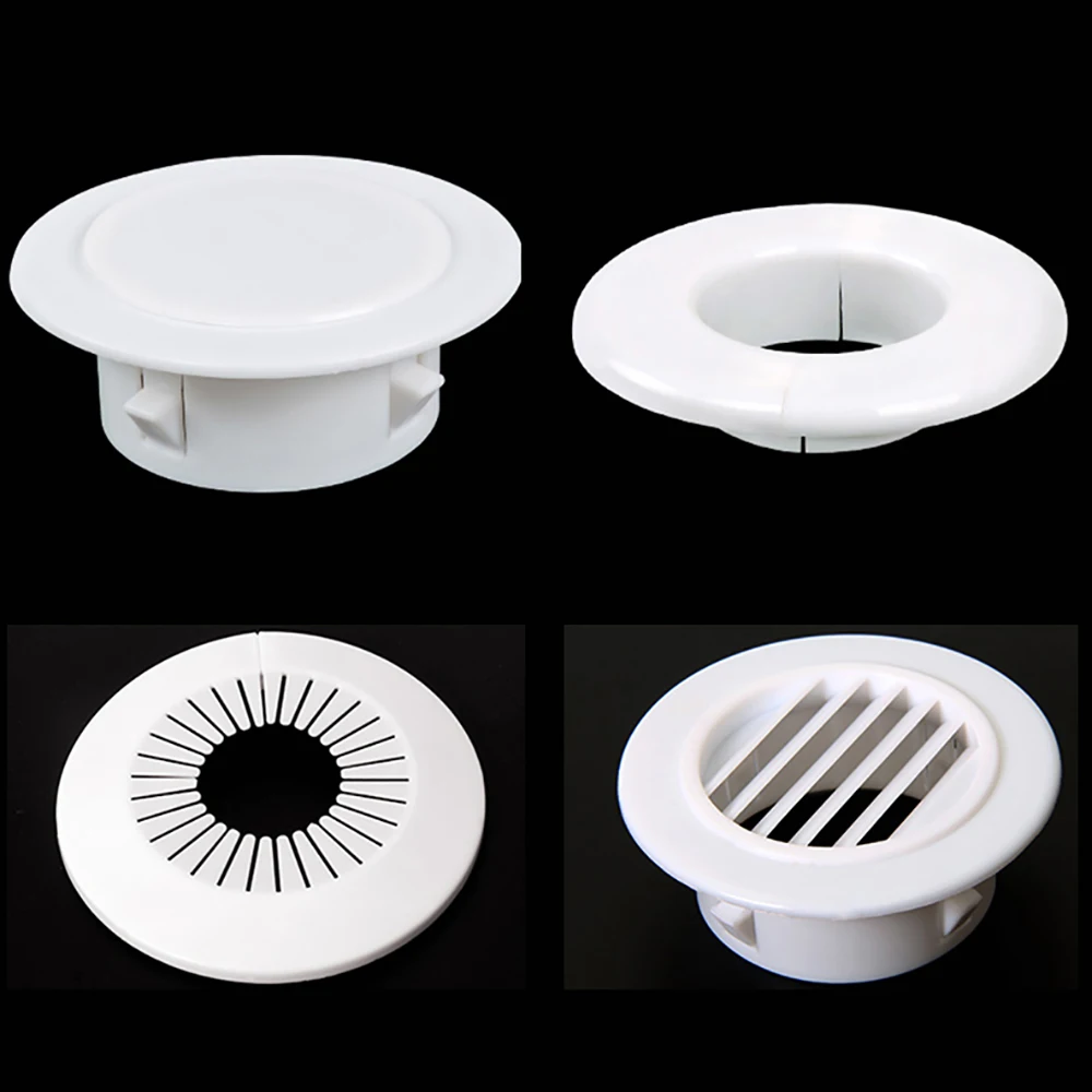 

Plastic Wall Hole Decorate Cover Separable Junction Box Outlet Cable Protector Wire Tidy Grommet Pipe Collars Covers 30mm-170mm