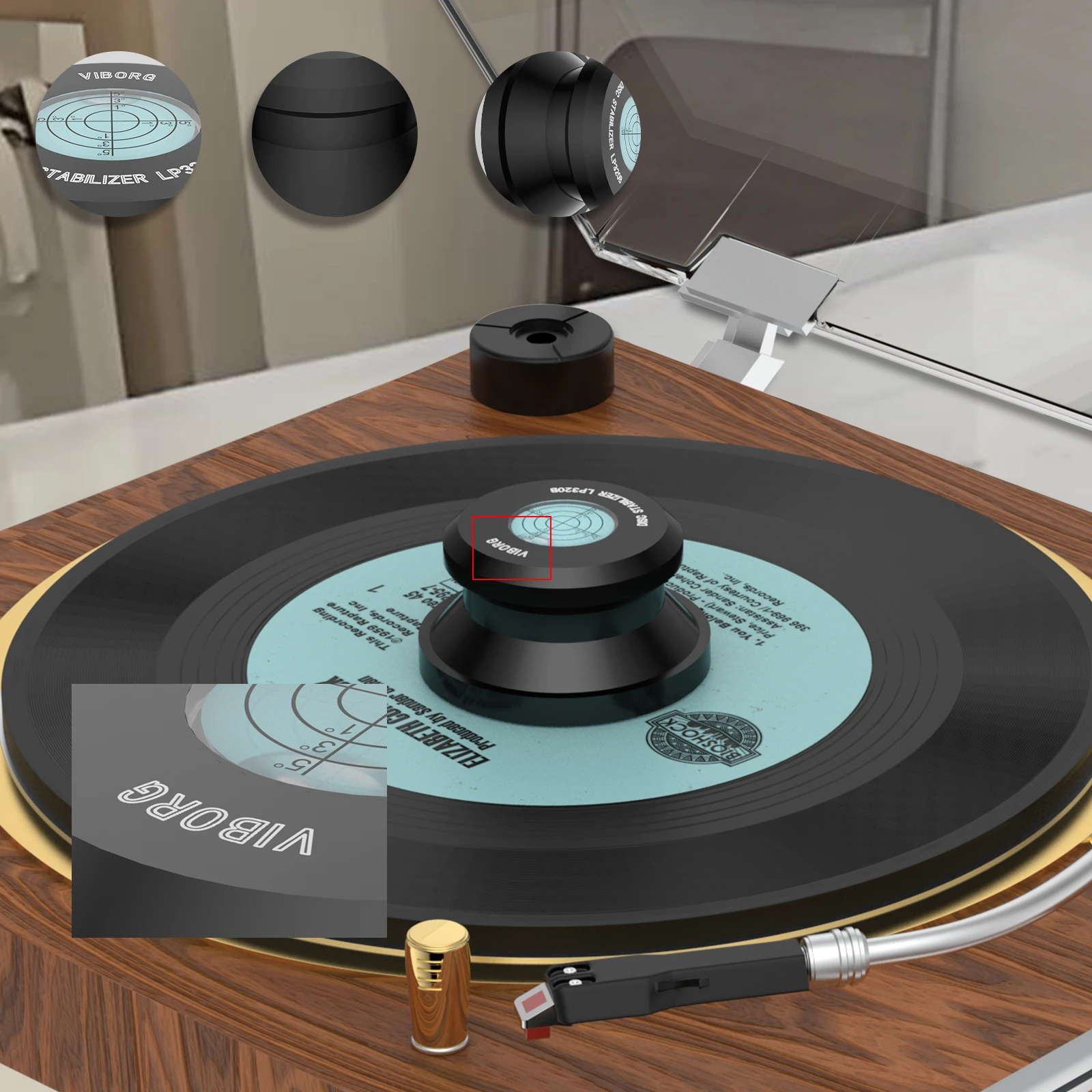 

Стабилизатор вертушки Dragonfly Record Weight Viborg LP320B Вес шайбы 320 г