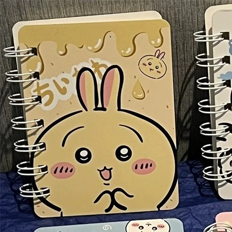 Kawaii Small Spiral Notebook Cute Rabbit Cat Bear Character A7 Pocket Lined Notepad Portable Mini Journal Gift for Girls view 4