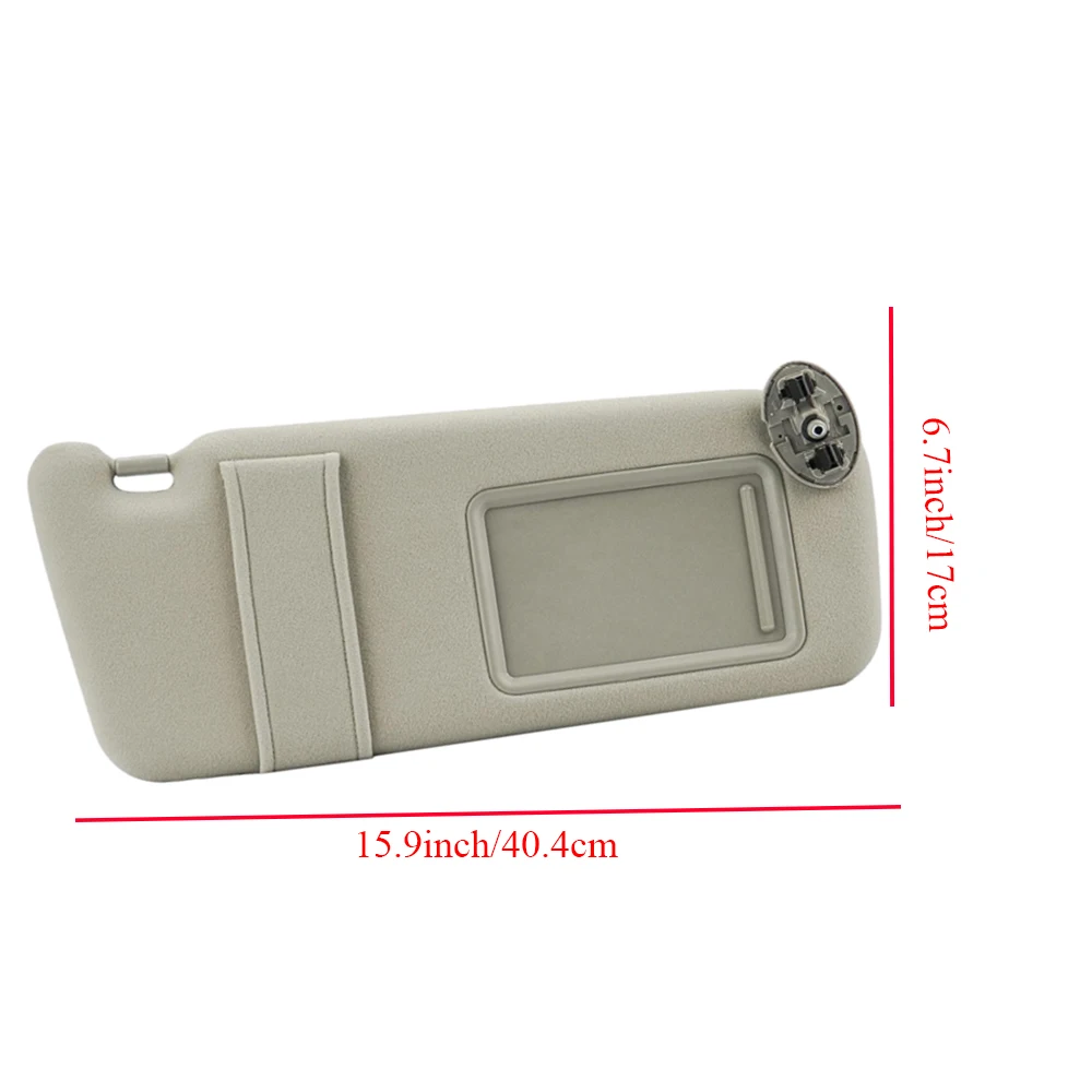 Car Interior Sun Visor Left/Right Gray Beige Car Sun Shield with Makeup Mirror for Toyota Camry 2007 2008 2009 2010 2011