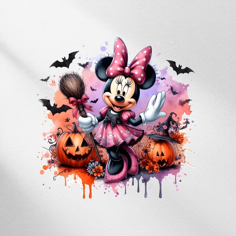 

Minnie Spooky Pumpkin UV Printing Car Decal Halloween Gift Sunproof for Motorcycle Body Helmet Multi-purpose DIY Accessory
