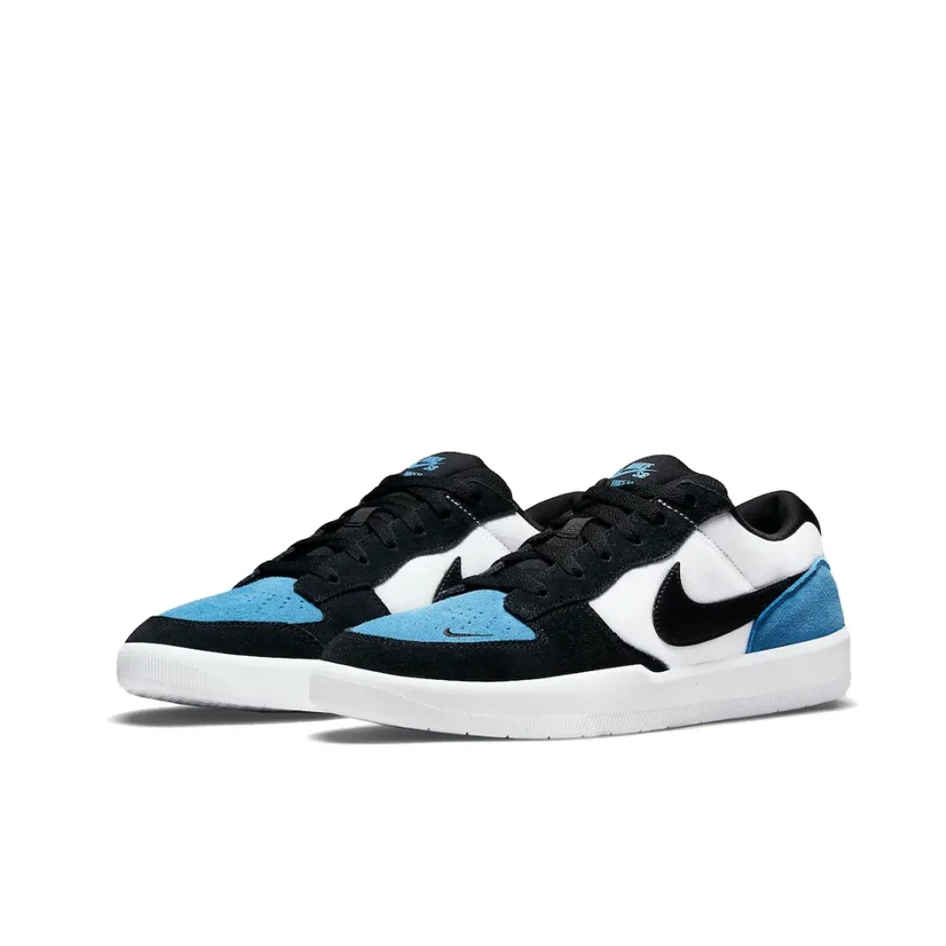 Nike SB Force 58 męskie i damskie niskie buty deskorolkowe klasyczne Retro buty na co dzień czarne biało-niebieskie dopasowane kolory