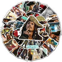 10/30/50PCS Disney Movie Pirates of the Caribbean Stickers for Laptop Skateboard Car Waterproof Cool Kids DIY Sticker Toys Gifts