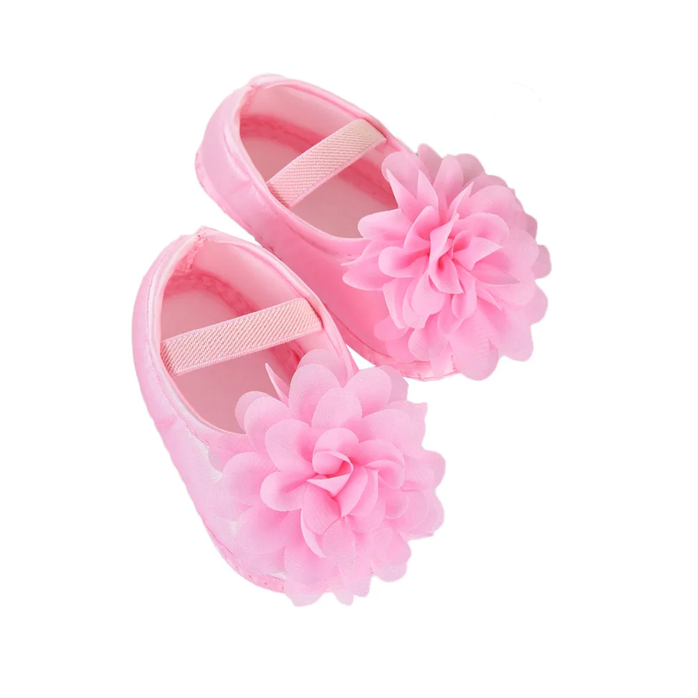 

Baby Girls Shoes Toddler Infant Walking Training Non-slip Crib First Socks Soft Sole Lace Spring Autumn Wear Cotton Material
