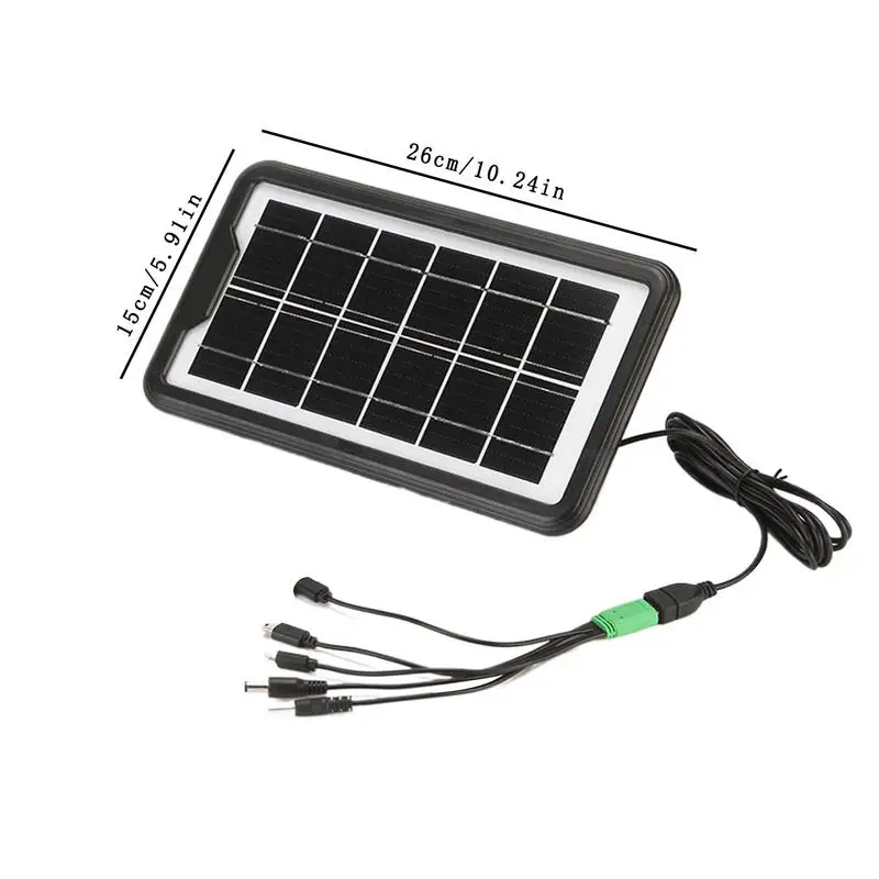 Camping Lade Solar Panel 5-Port Design Tragbare Outdoor Solar Panel Hohe Effizienz Energie Umwandlung Handy Taschenlampe