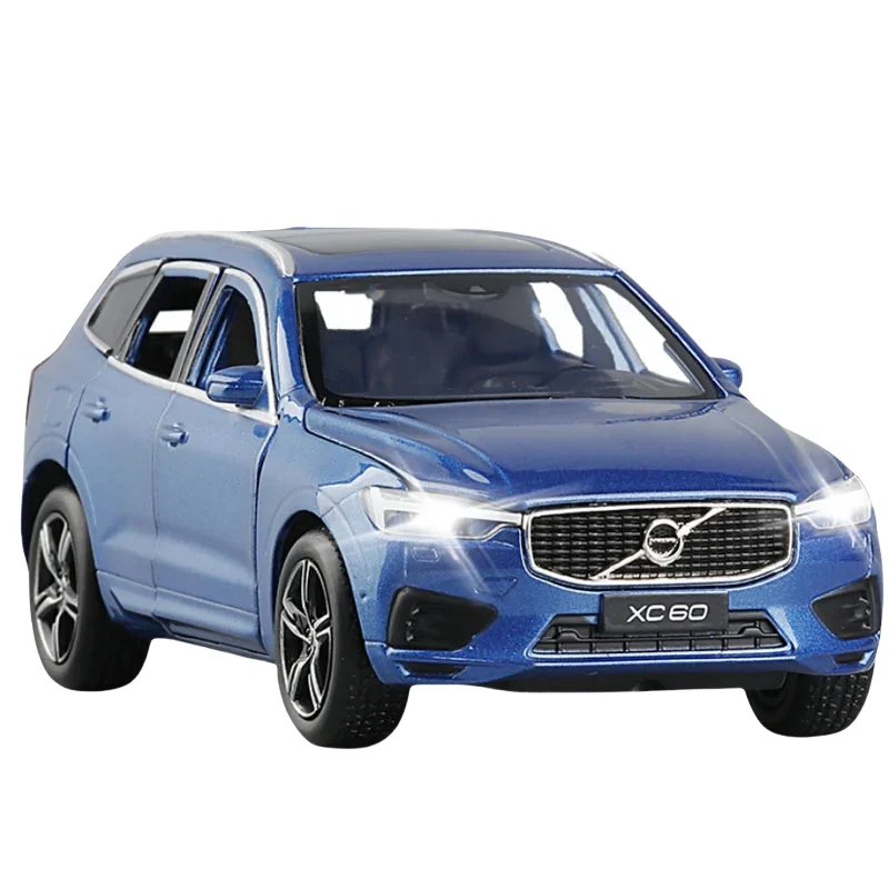 1: 32 Volvo XC60 S90 alloy car model, sound and light feedback toy, car interior decoration, as a birthday gift for friends.