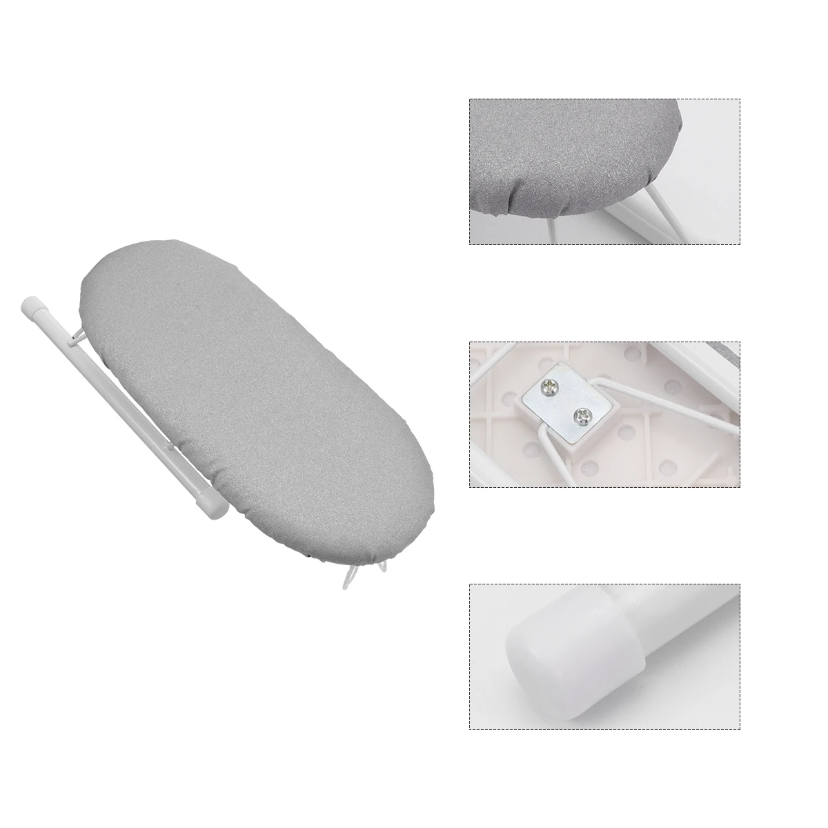 

1pc Folding Mini Ironing Board Sleeve Rack Collapsible Steel Pipe for Travel Home Laundry Room Space Saving Gift Idea