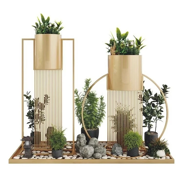 

Iron flower stand green plant rental pendulum hotel lobby office