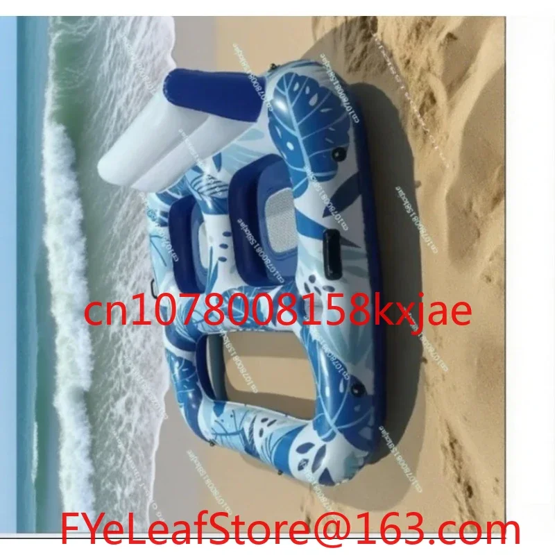 160*175cm New Hot-selling Outdoor Double Inflatable Water Lounge Chair Floating Bed with Cup Hole part