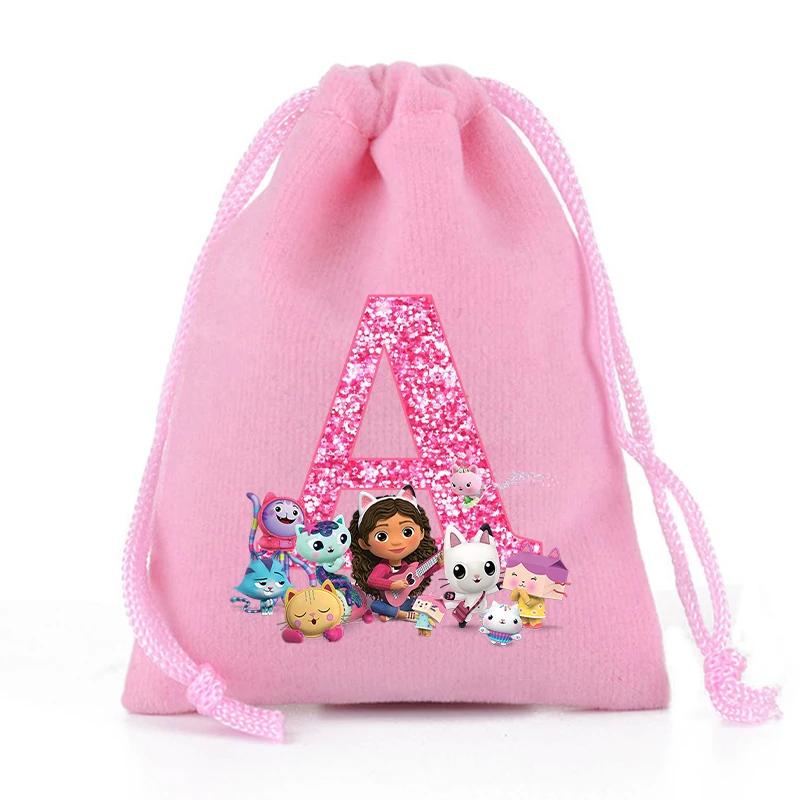 New Gabby Dollhouses Drawstring Bags Cartoon Letters Printed Storage Bags Boys Girls Tote Bag Children Handbag Birthday Gifts