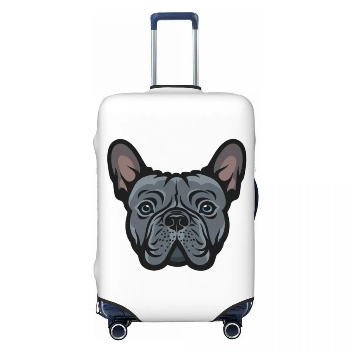 French Bulldog Face Print Luggage Protective Dust Covers Elastic Waterproof 18-32inch Suitcase Cover Travel Accessories