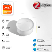 Tuya Smart Life ZigBee Knob Switch Rotatable Dimmer Scene Button Switches Smart Home Automation Linkage Remoter Controller